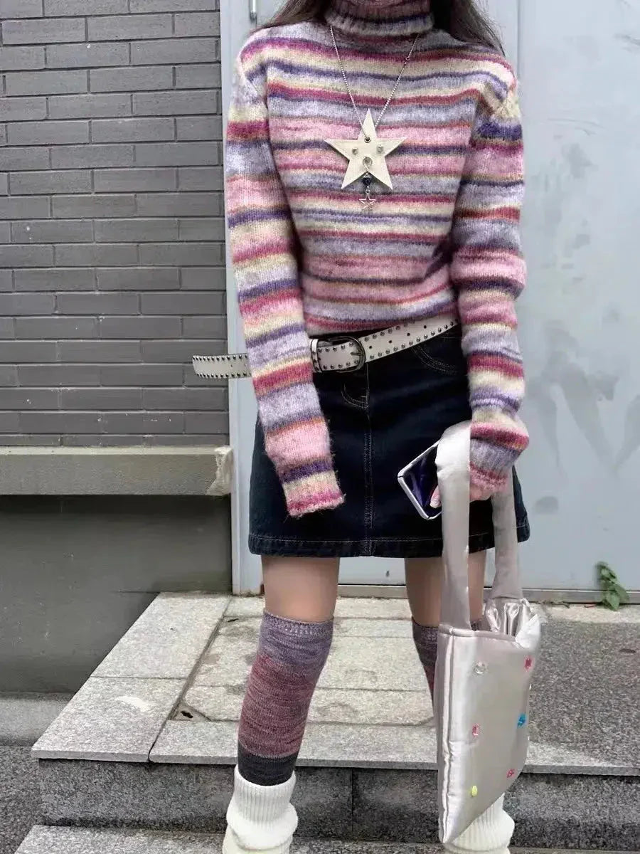 Striped Turtleneck Sweater 3