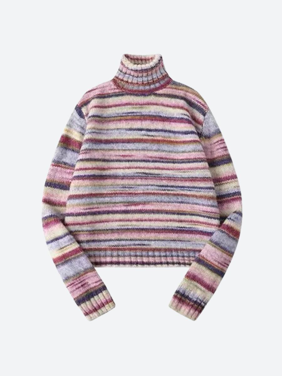 Striped Turtleneck Sweater 4