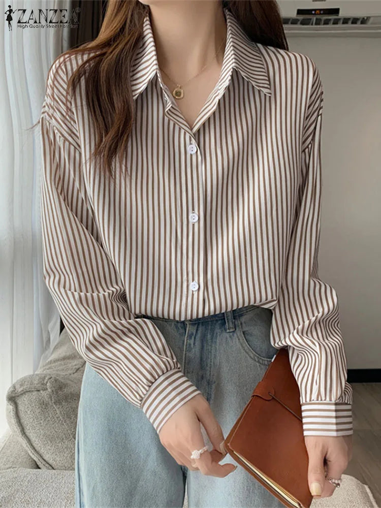 Asymmetrical Lace-Up Button Lapel Blouse