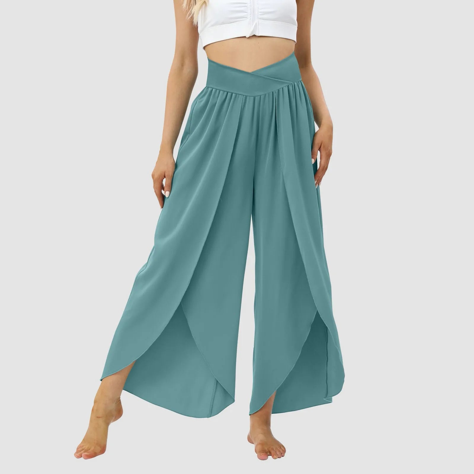 Tulle Ruffled Pleated Summer Pants