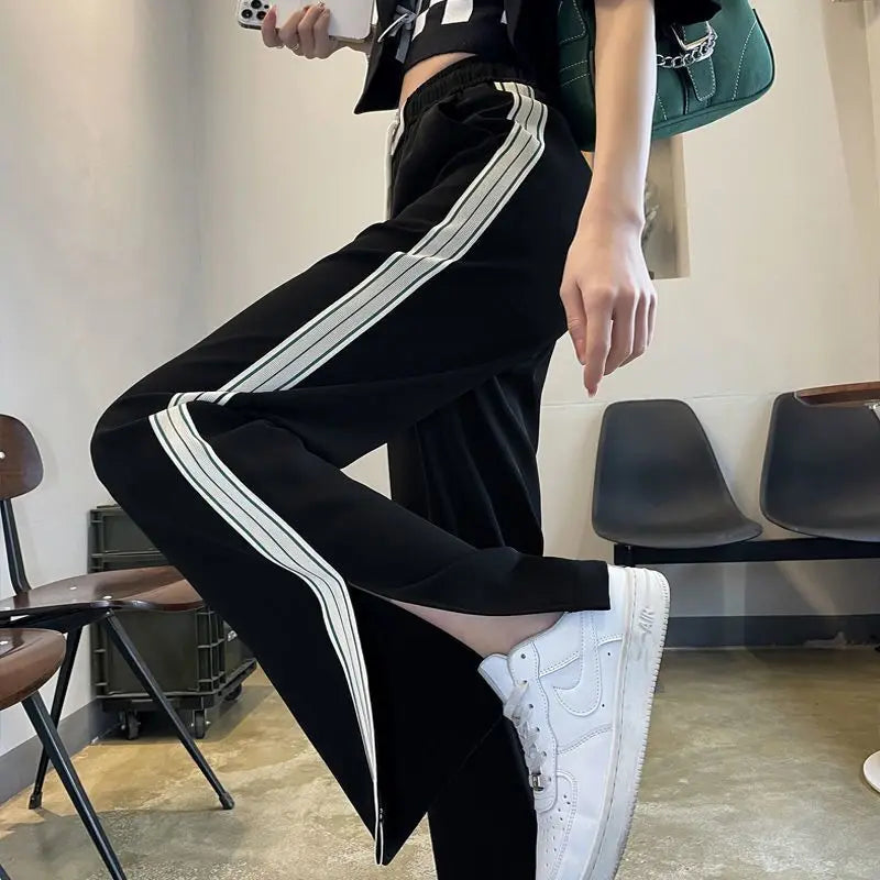 Simple Loose Wide Leg Elastic Pants