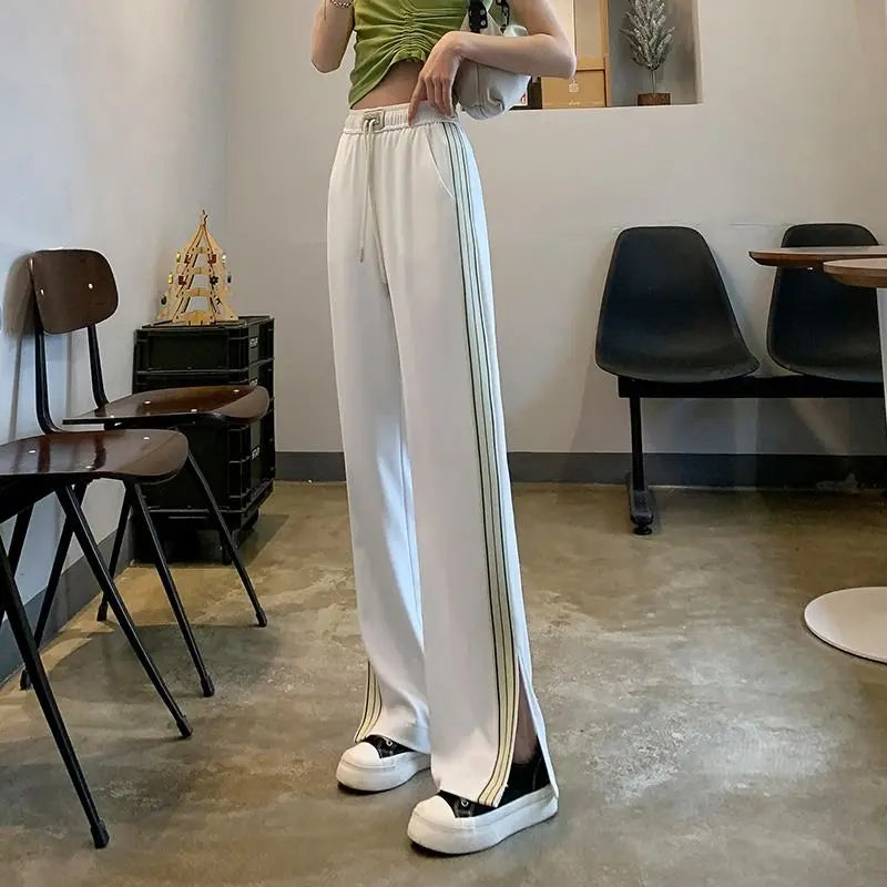 Simple Loose Wide Leg Elastic Pants