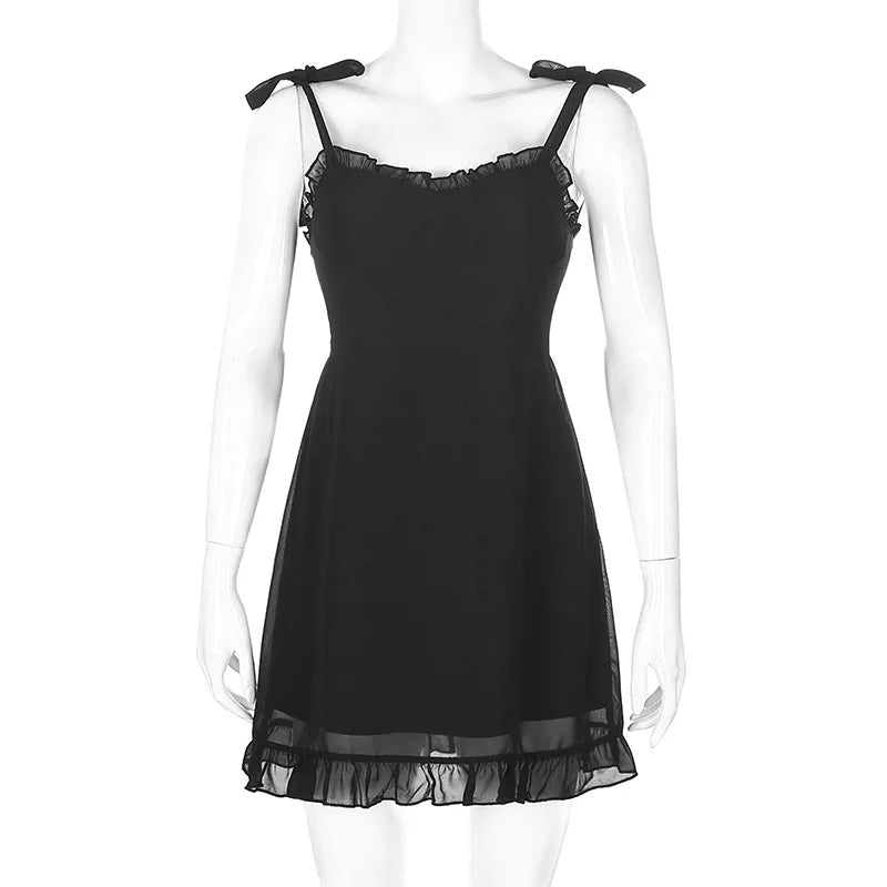Strappy Sweetheart Ruffle-Hem Tiered Mini Dress 4