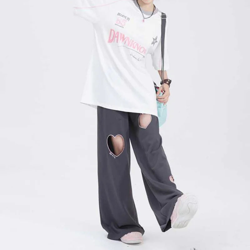 Youth Vintage Love Casual Straight Pants