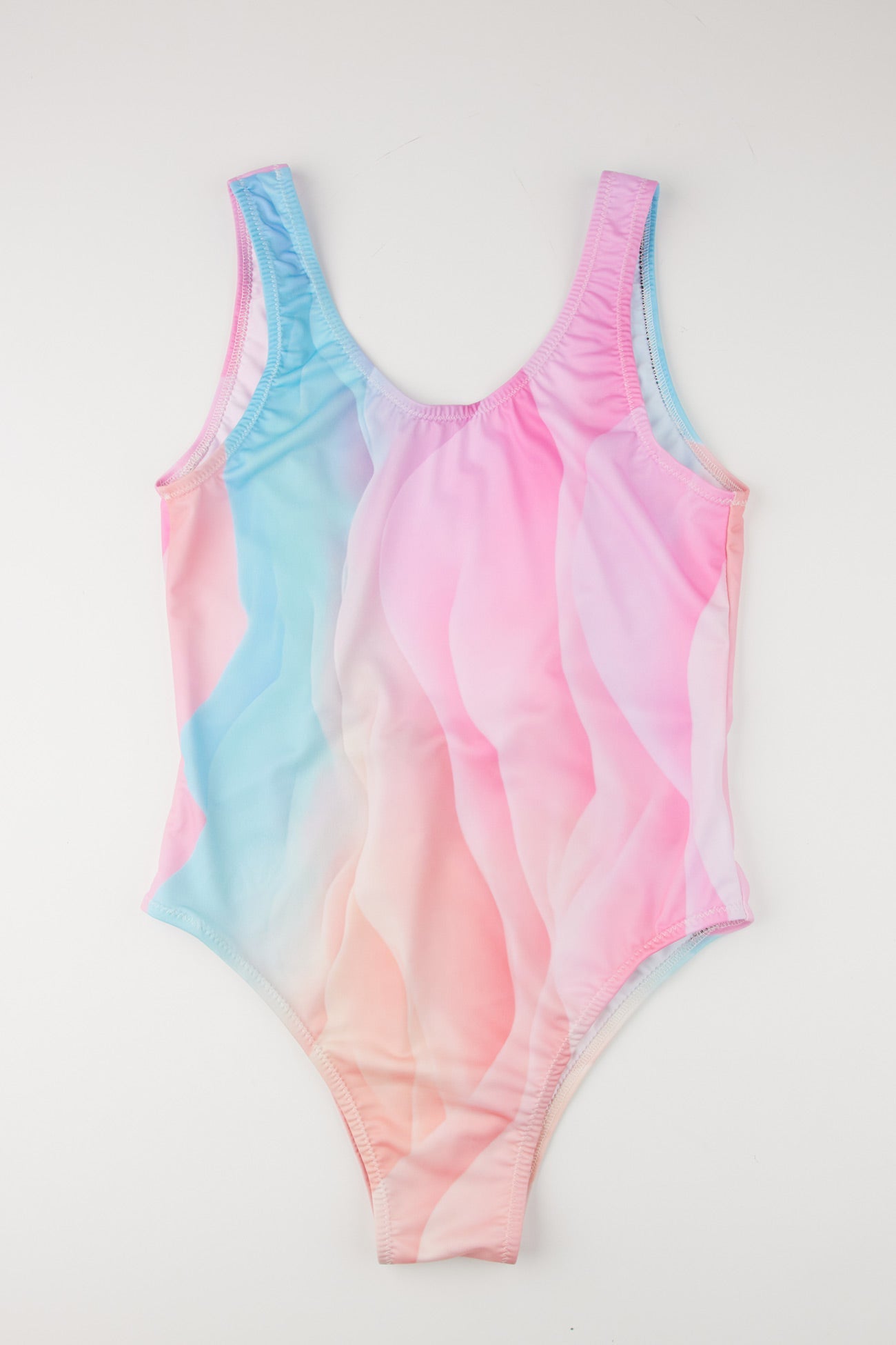 Tie-dyed Backless One Piece Swimwear