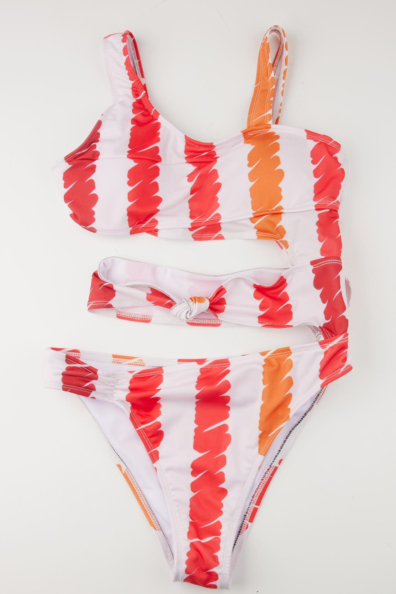 Contrast Cutout One Piece Swimsuit