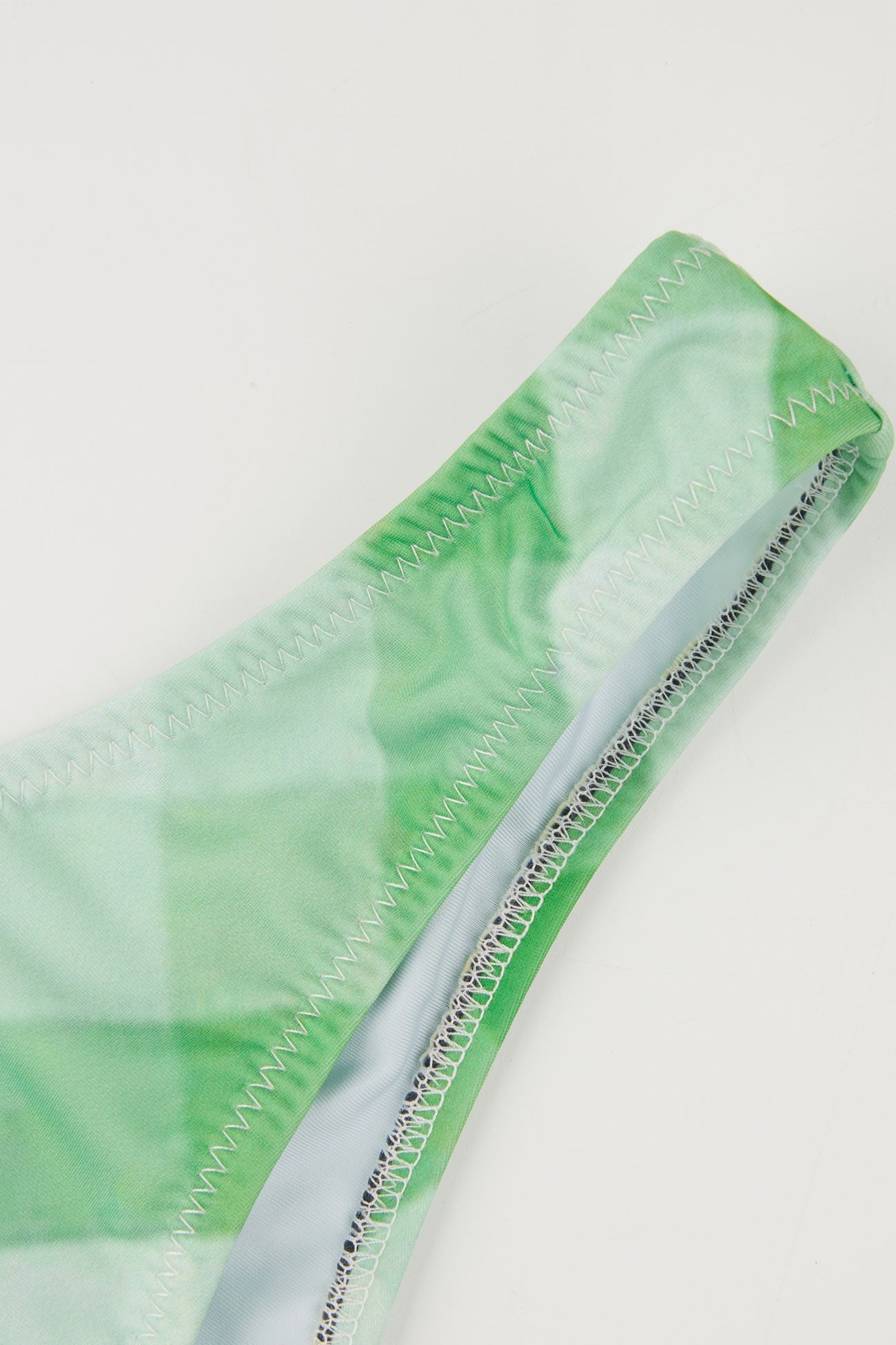 Green Plaid Print One Piece Swimsuit