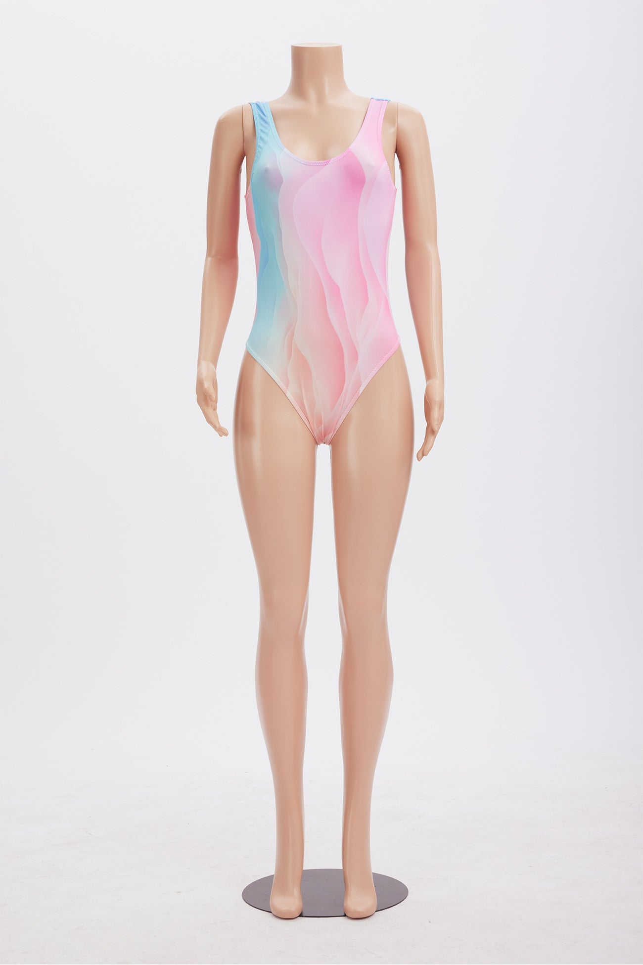 Tie-dyed Backless One Piece Swimwear