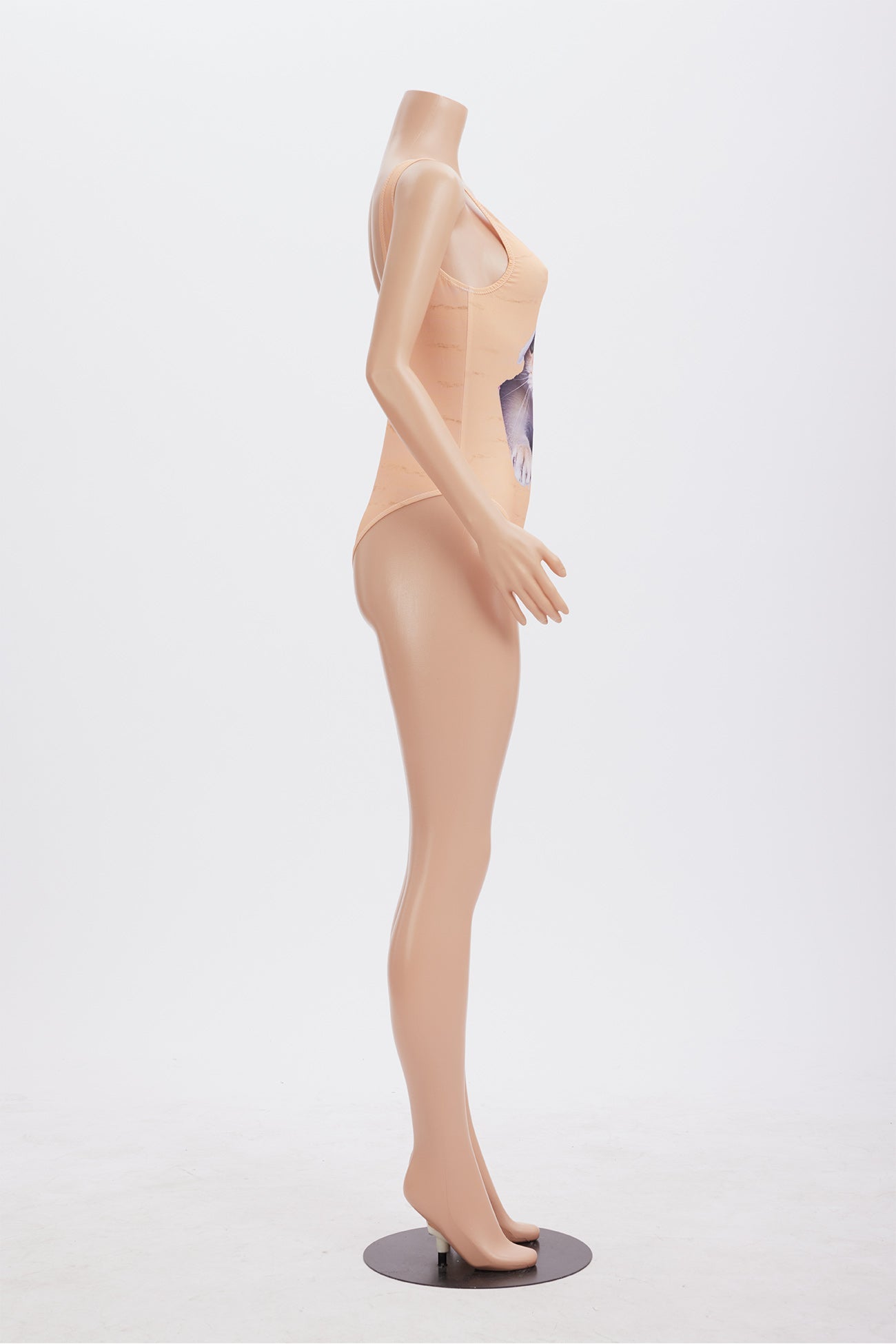 Hiding Cat Print One Piece Swimsuit