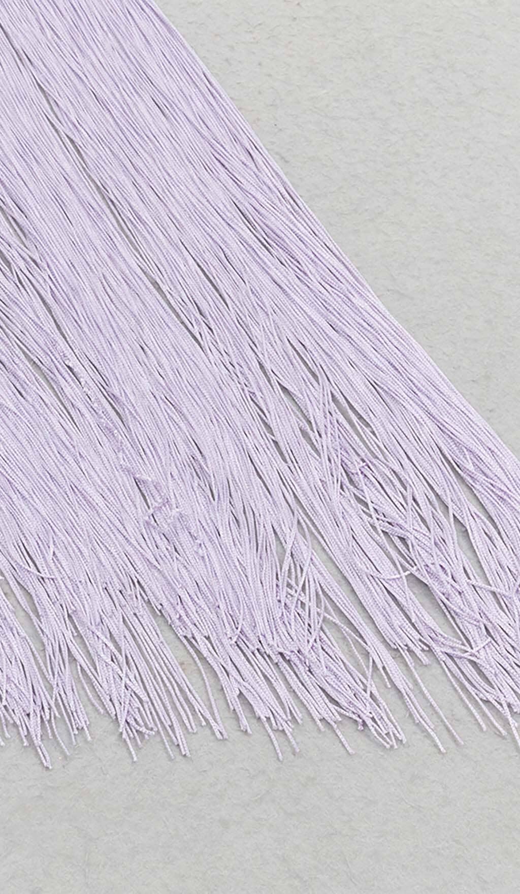 Halter Neck Tassel Fringe Hem Bodycon Midi Dress