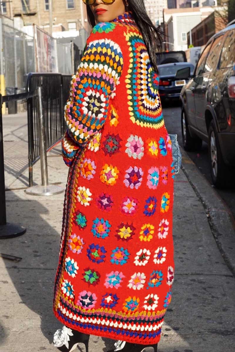 Elegant Florcoo Loose Long Sweater Coat for Stylish Comfort