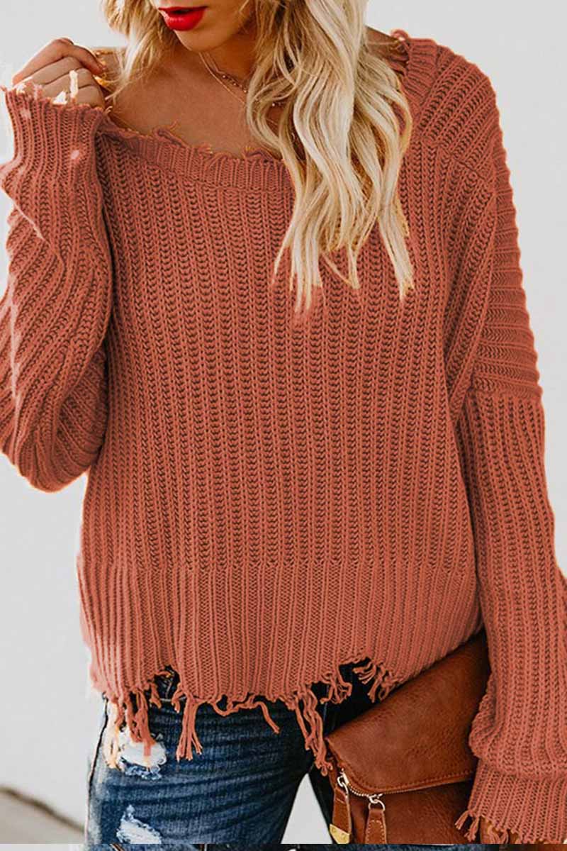 Florcoo V Neck Winter Knit Sweater - Cozy & Stylish Options