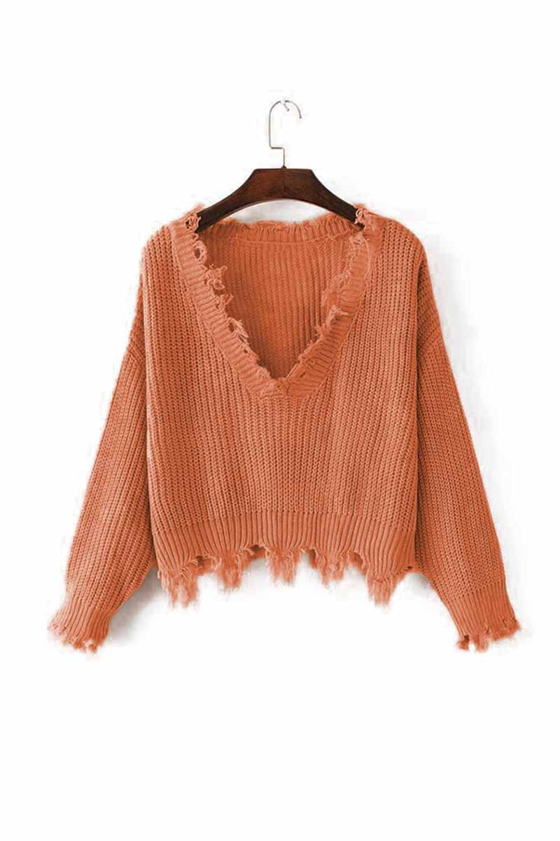 Florcoo V Neck Winter Knit Sweater - Cozy & Stylish Options