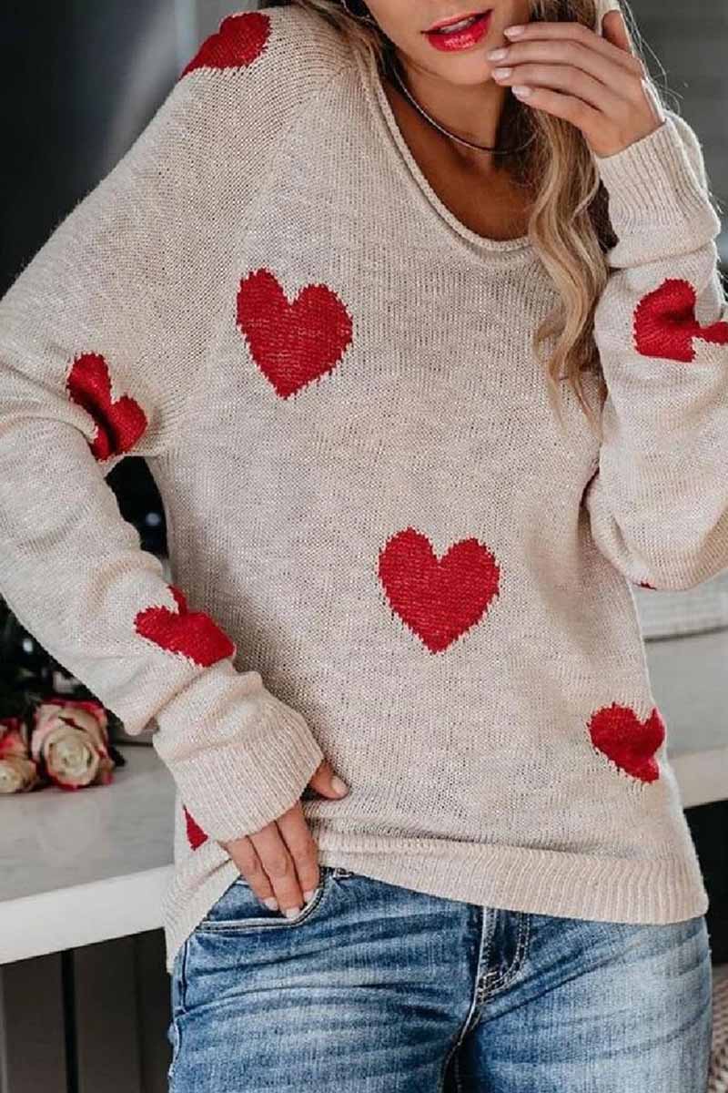 Florcoo Loose V-Neck Knitted Sweater in Five Chic Colors