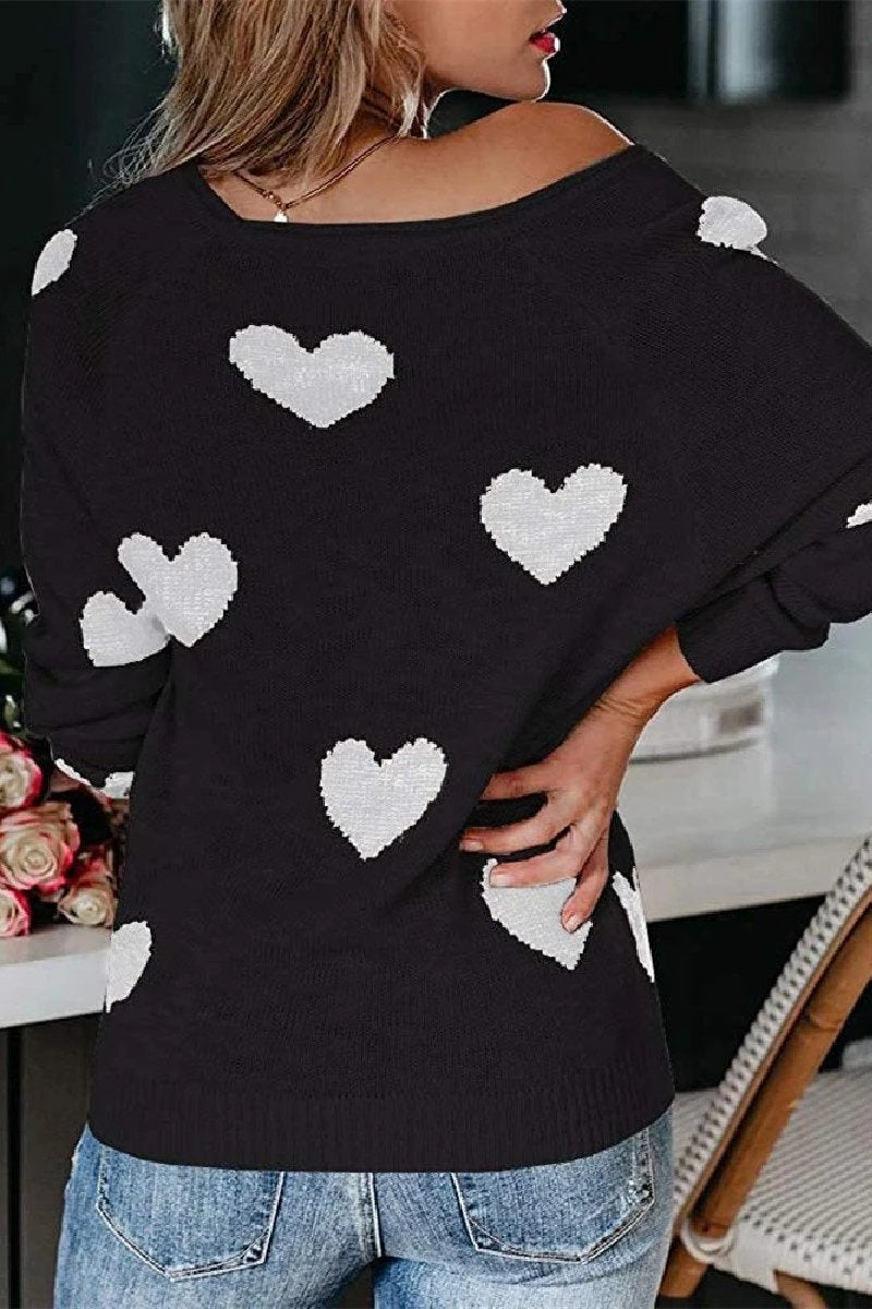 Florcoo Loose V-Neck Knitted Sweater in Five Chic Colors