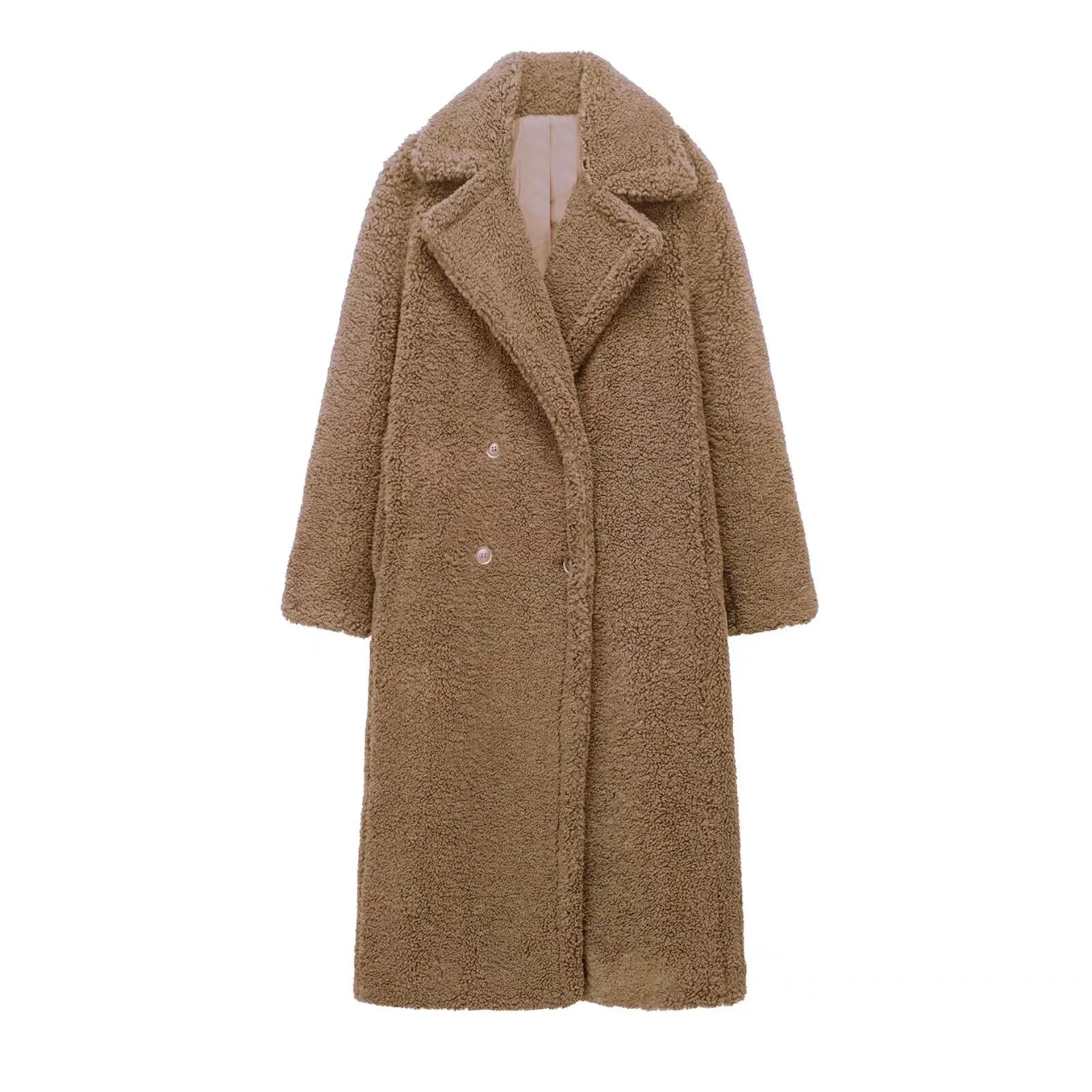 Vintage Wool Blend Double-Breasted Overcoat