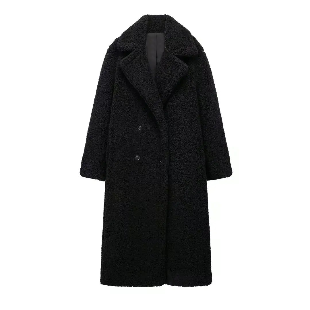 Vintage Wool Blend Double-Breasted Overcoat