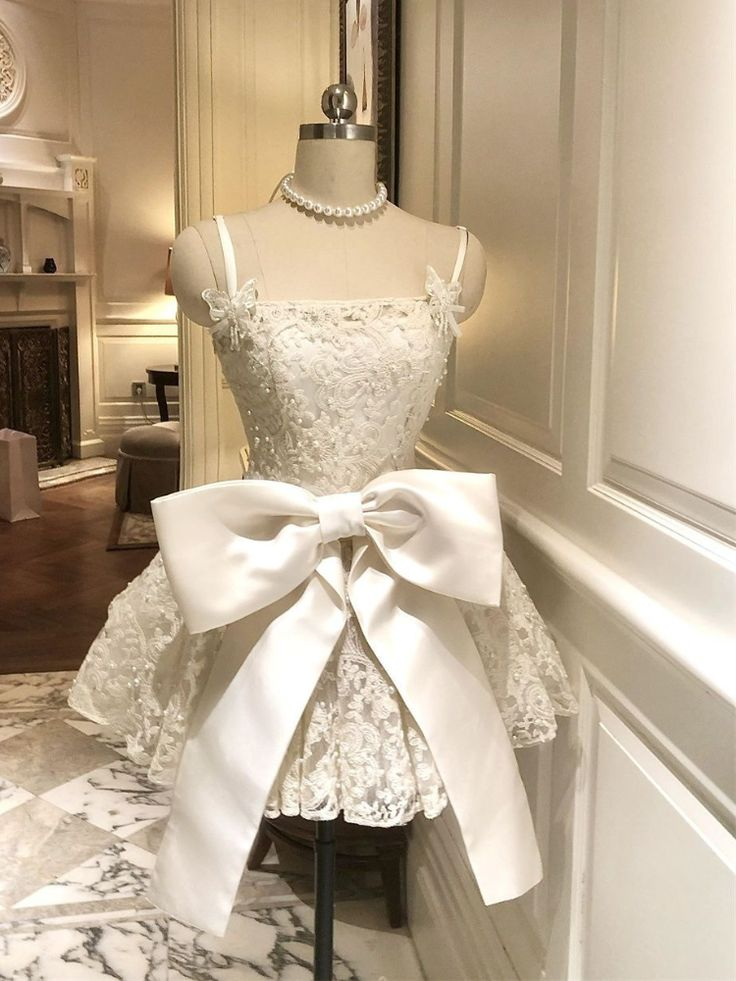 Elegant Ivory Lace Mini Homecoming Dress Princess Prom Dress S196