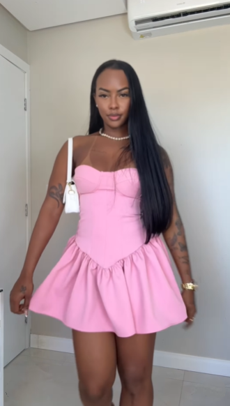 Cute Sweetheart Neck Pink Satin A Line Short Cocktail Dress Formal 8th Grade Homecoming Dress D359