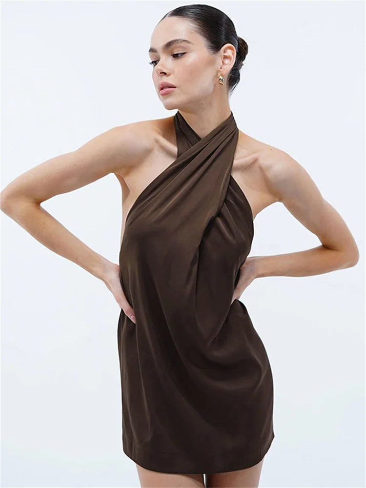 Bandage Backless Slim Mini Dress