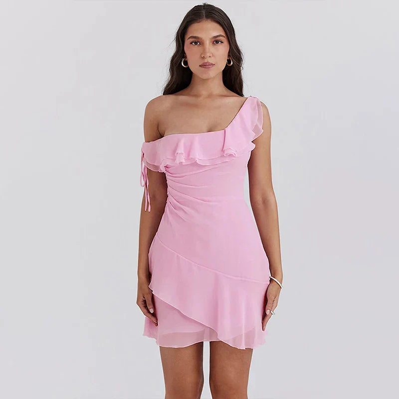 Ruffles Elegant A-line Vacation Dress