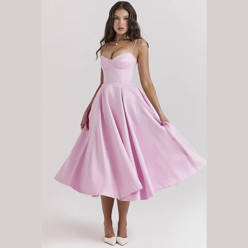 Strapless Elegant A-line Vacation Dress