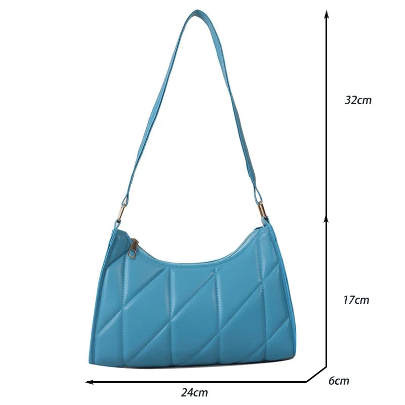 Trendy PU Leather Underarm Shoulder Bag