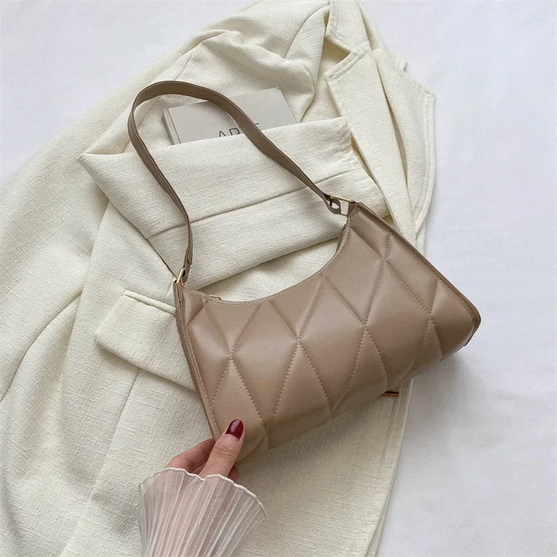 Trendy PU Leather Underarm Shoulder Bag