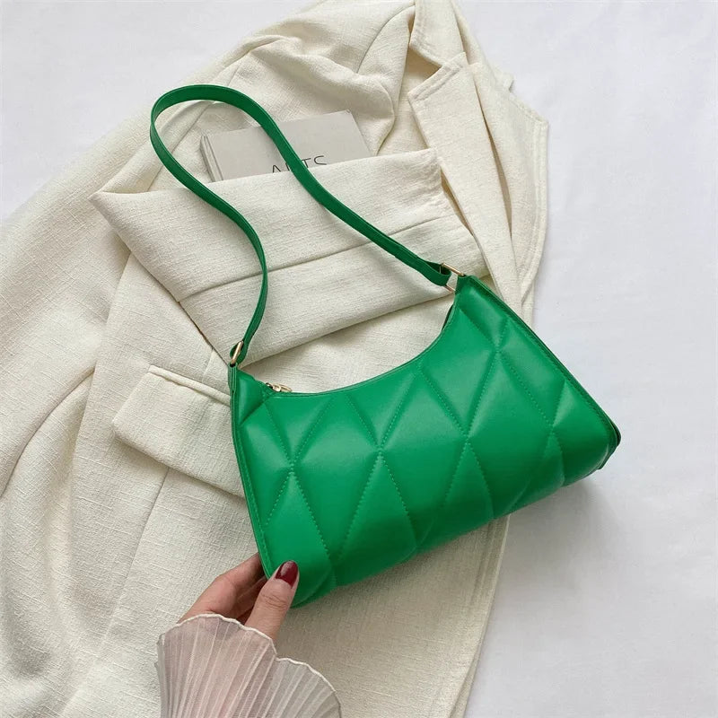 Trendy PU Leather Underarm Shoulder Bag