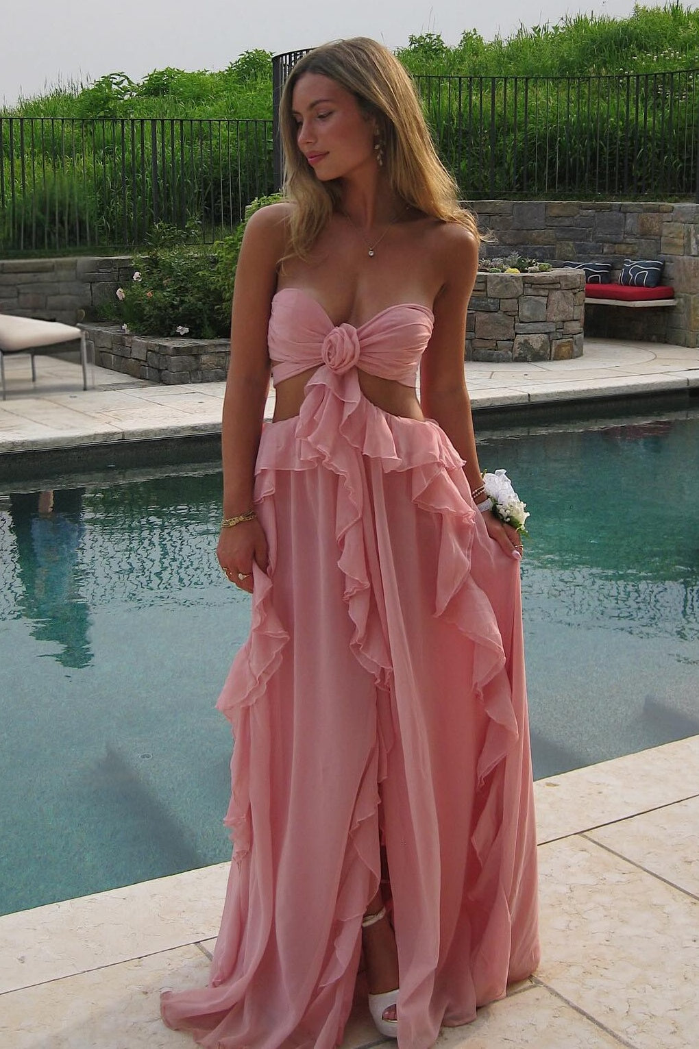 Trendy A Line Sweetheart Mint Green Long Prom Dress with 3D Flowers