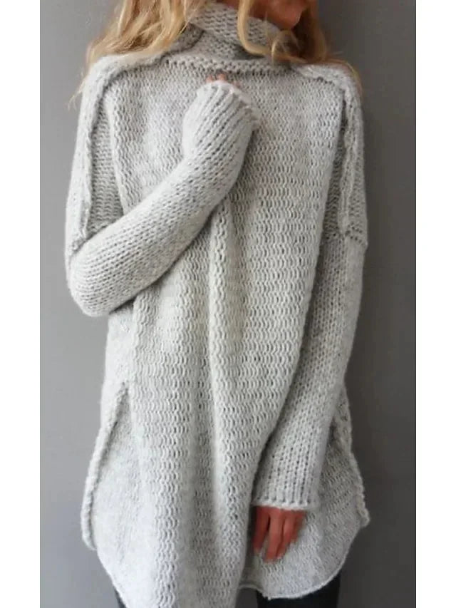 Turtleneck  Loose  Basic Sweater