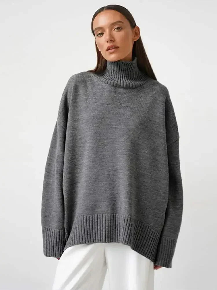 Casual Solid Color Long Sleeve Sweater 3