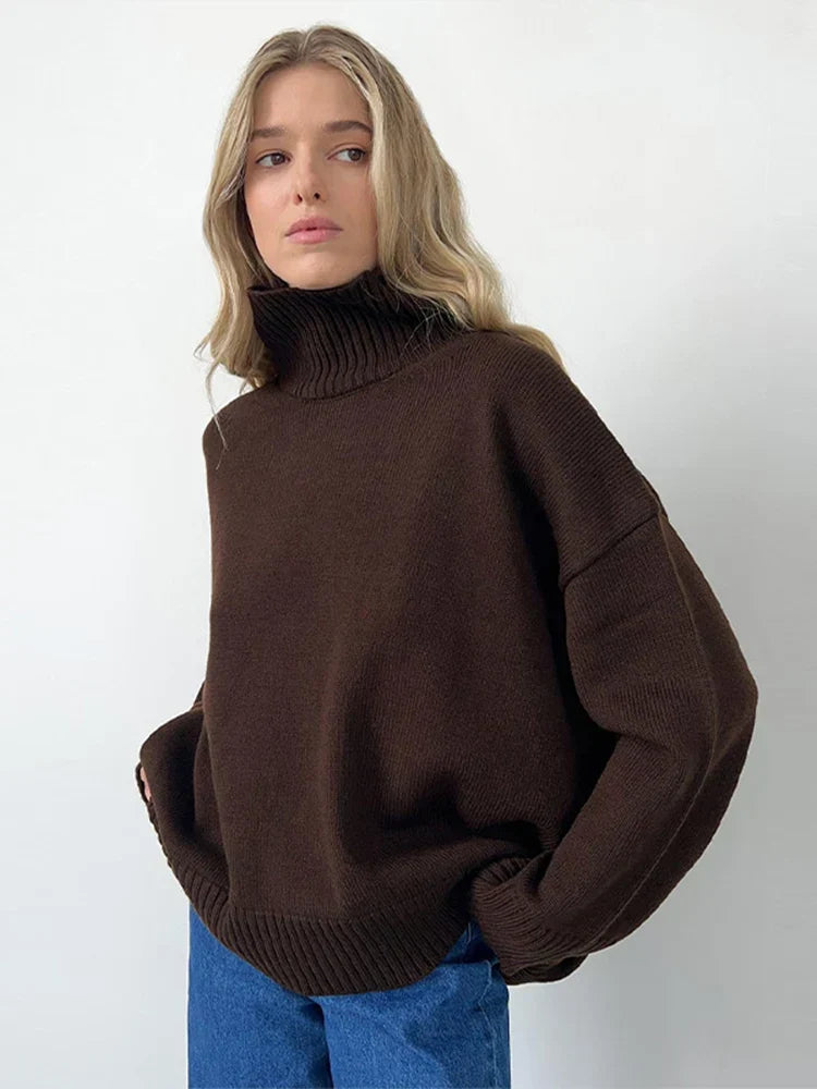 Casual Solid Color Long Sleeve Sweater 4