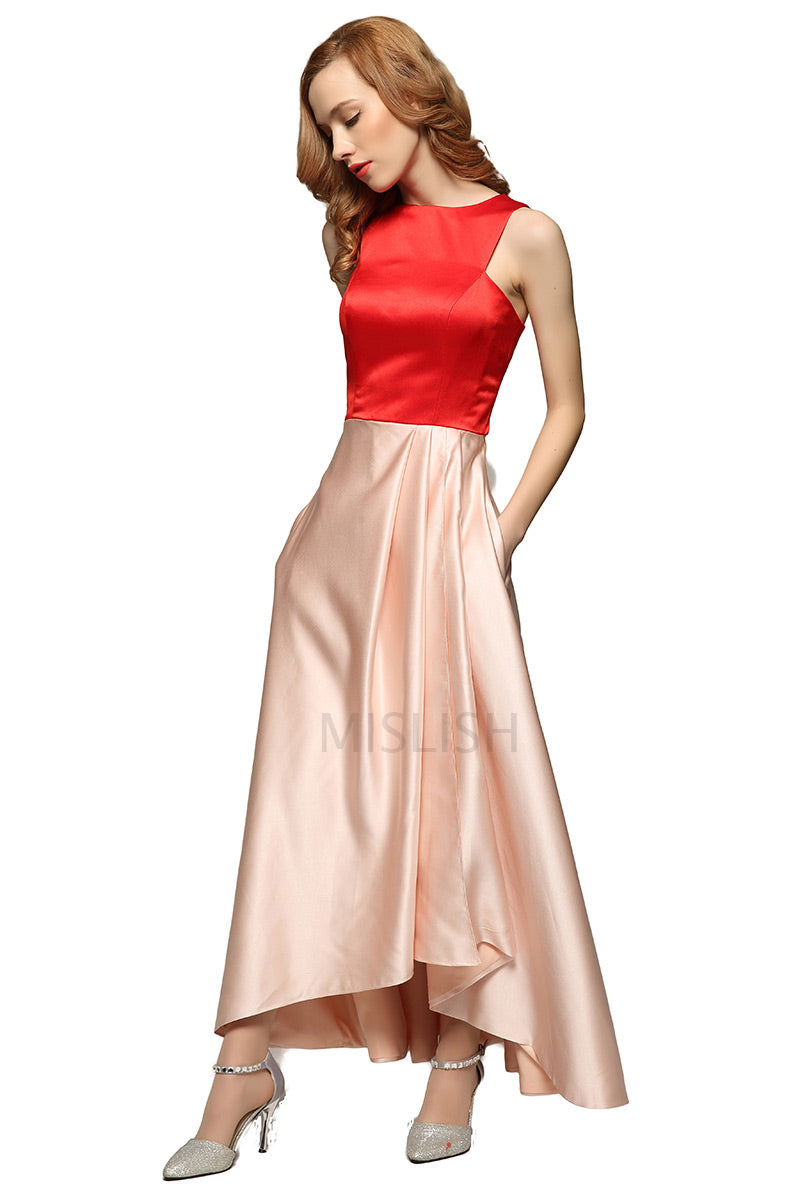 Taylor Inspired Two Tones Sleeveless Party Dress With Pockets