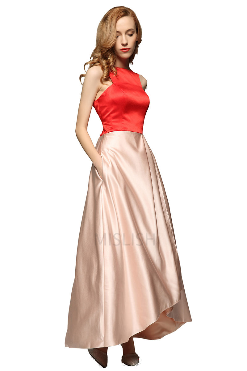 Taylor Inspired Two Tones Sleeveless Party Dress With Pockets