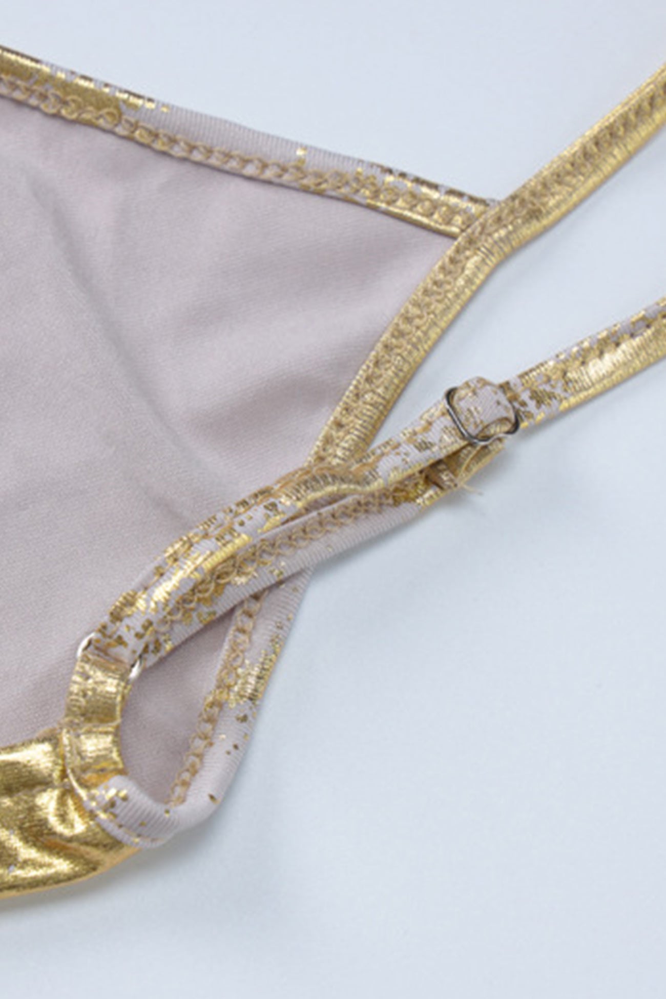 V Neck Backless Hot Stamping Cami Dress - Fashionpara