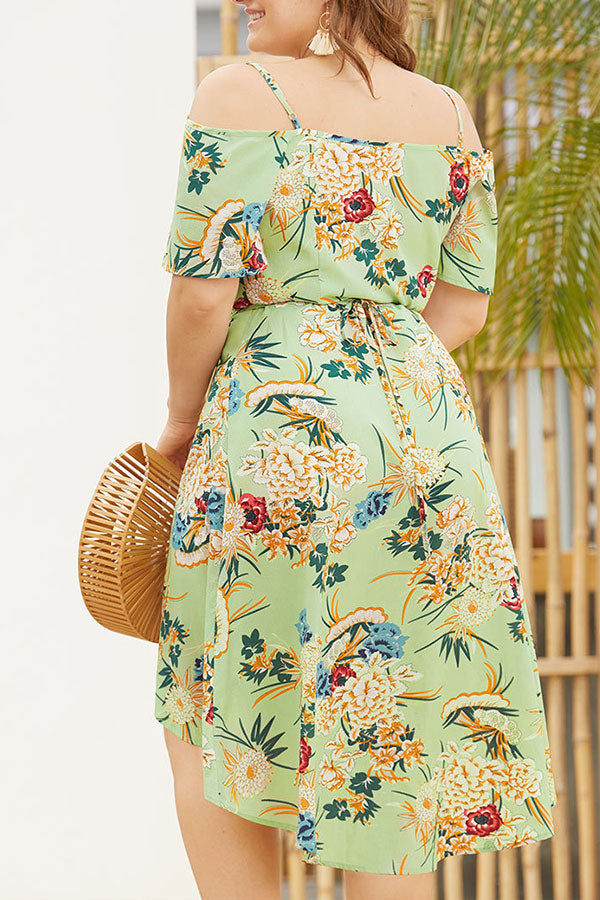 Plus Size Floral Print Casual Dress