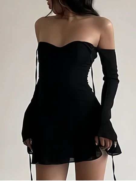 Sexy Halter Neck Off The Shoulder Black Sheath Cocktail Dress Short Party Dress Homecoming Dress D361