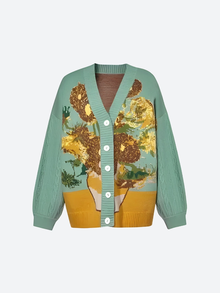 Van Gogh Sunflowers Cardigan 4