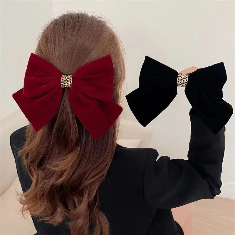 Vintage Black Wine Red Prom Party Christmas Hair Accessory - Fashionpara