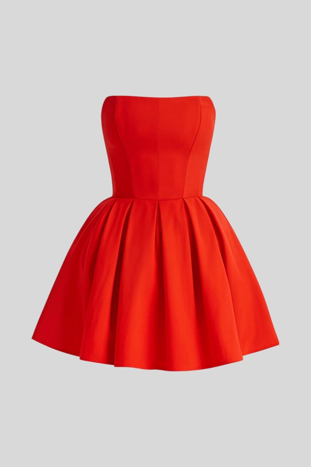 Strapless Corset Fit and Flare Mini Dress 3