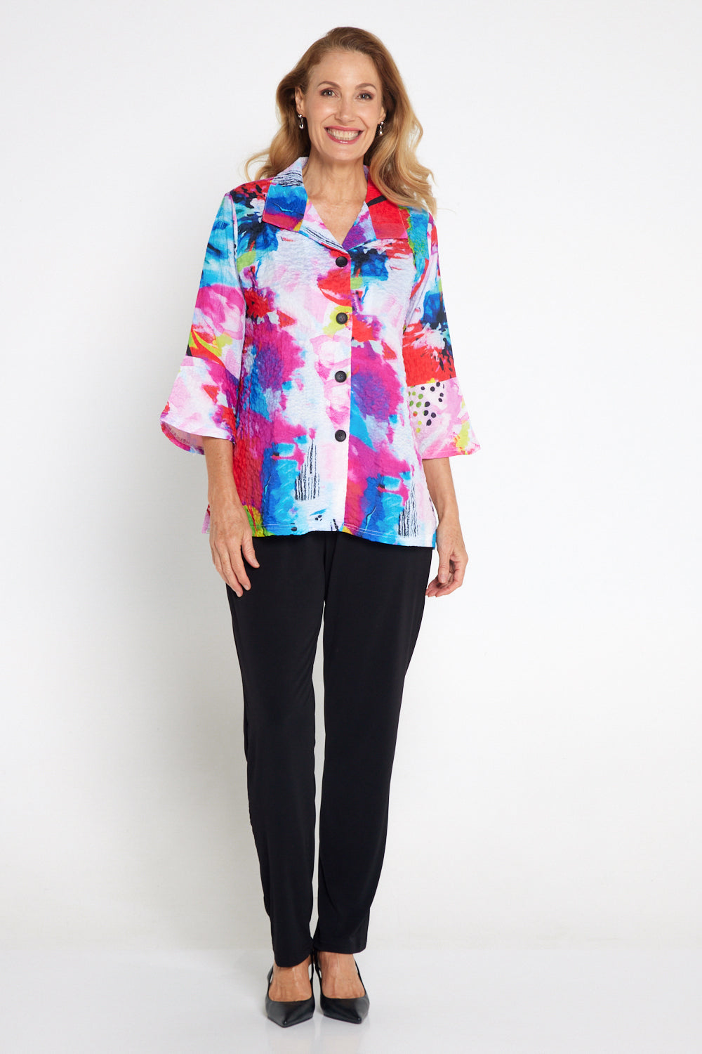 Veronica Blouse - Vivid Watercolour