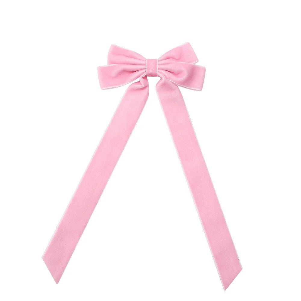 Large Velvet Wedding Long Ribbon Hair Accessory