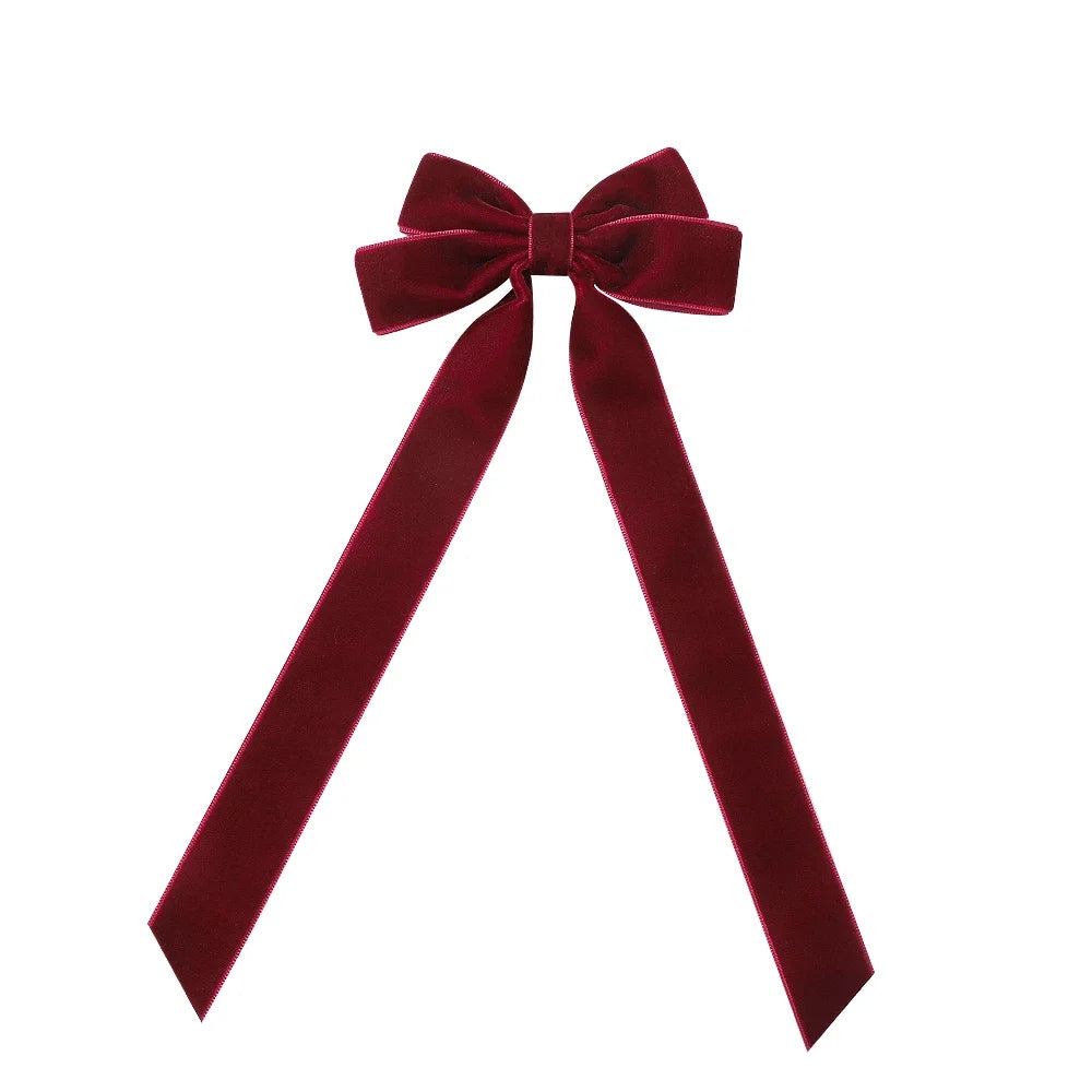 Large Velvet Wedding Long Ribbon Hair Accessory