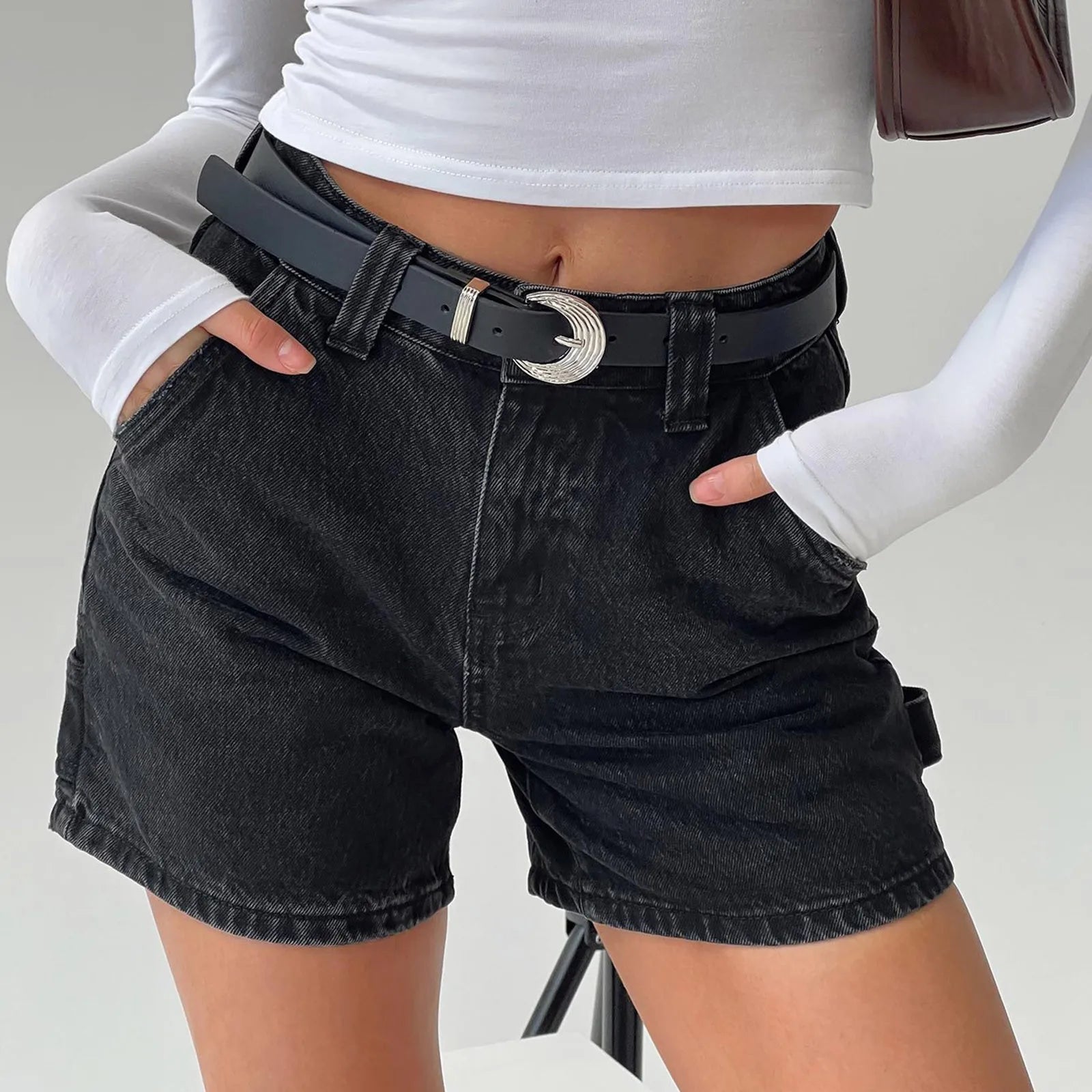 Vintage Pocket Straight Denim Short