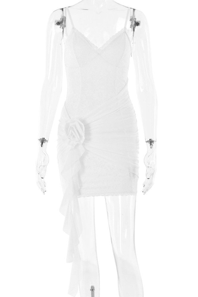 White Lace Mini Party Homecoming Dresses
