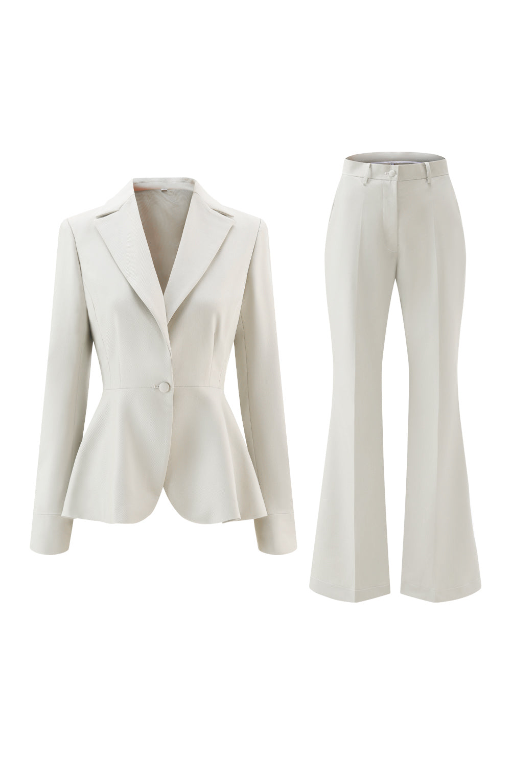 Grey Green Notched Lapel 2 Piece Women Prom Suits