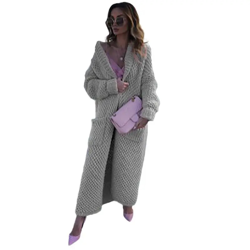 Turn Down Collar Knitted Cardigan