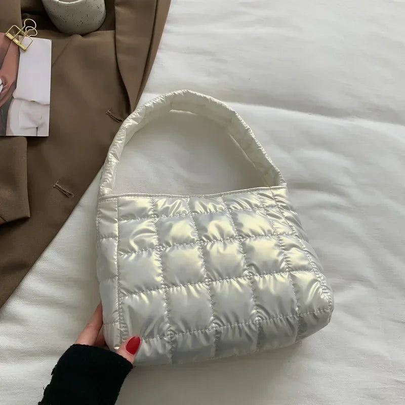 Winter Cotton Casual Tote Shoulder Handbag