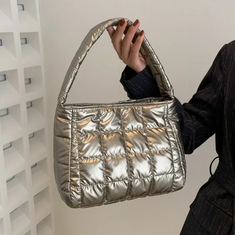 Winter Cotton Casual Tote Shoulder Handbag